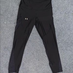 under armour cropped leggings w/ mesh details